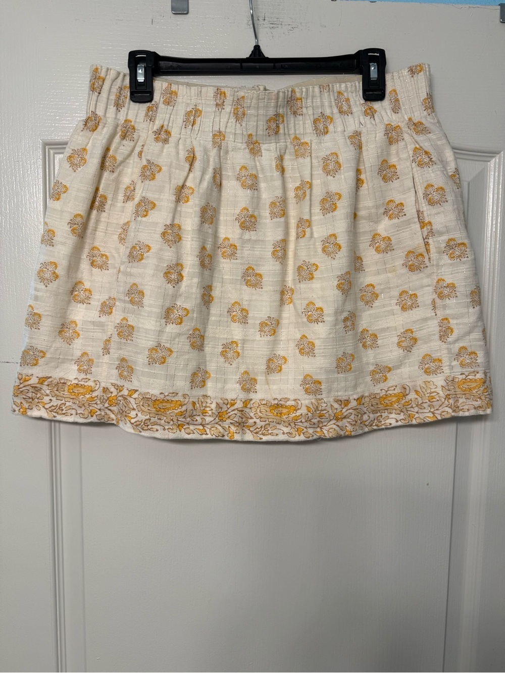 Club Monaco Womens Size 12 Floral Mini Skirt Lined Pockets Boho Cottagecore